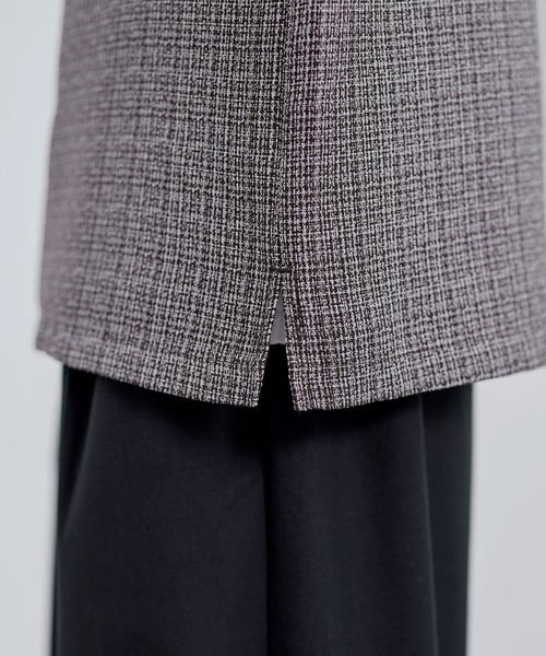 ETELIO（エテリオ）の「総柄サマーツイードリラクシング半袖シャツ（シャツ/ブラウス・メンズ・ブラック系/ライトグレー系/ブラウン・S/M/L/XL）」の13枚目の写真