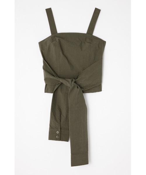 LAGUA GEM(ラグアジェム)の「SLEEVE DOCKING ベアトップ(その他トップス・レディース・アイボリー/カーキ/グレー・SMALL/MEDIUM)」の8枚目の写真