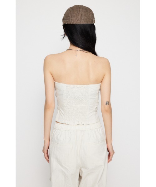 LAGUA GEM(ラグアジェム)の「SLEEVE DOCKING ベアトップ(その他トップス・レディース・アイボリー/カーキ/グレー・SMALL/MEDIUM)」の17枚目の写真