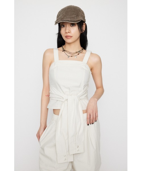 LAGUA GEM(ラグアジェム)の「SLEEVE DOCKING ベアトップ(その他トップス・レディース・アイボリー/カーキ/グレー・SMALL/MEDIUM)」の18枚目の写真