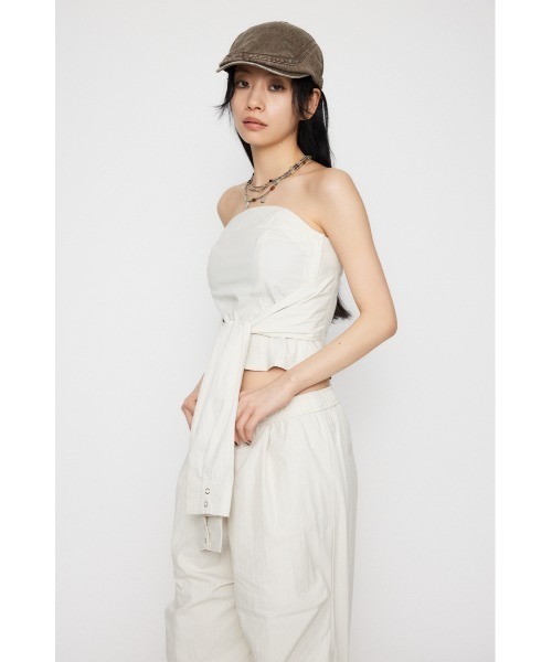 LAGUA GEM(ラグアジェム)の「SLEEVE DOCKING ベアトップ(その他トップス・レディース・アイボリー/カーキ/グレー・SMALL/MEDIUM)」の20枚目の写真