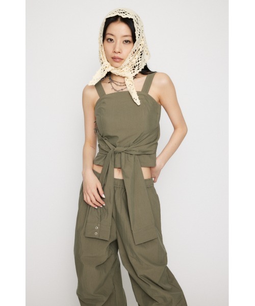 LAGUA GEM(ラグアジェム)の「SLEEVE DOCKING ベアトップ(その他トップス・レディース・アイボリー/カーキ/グレー・SMALL/MEDIUM)」の10枚目の写真