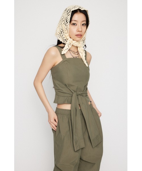 LAGUA GEM(ラグアジェム)の「SLEEVE DOCKING ベアトップ(その他トップス・レディース・アイボリー/カーキ/グレー・SMALL/MEDIUM)」の11枚目の写真