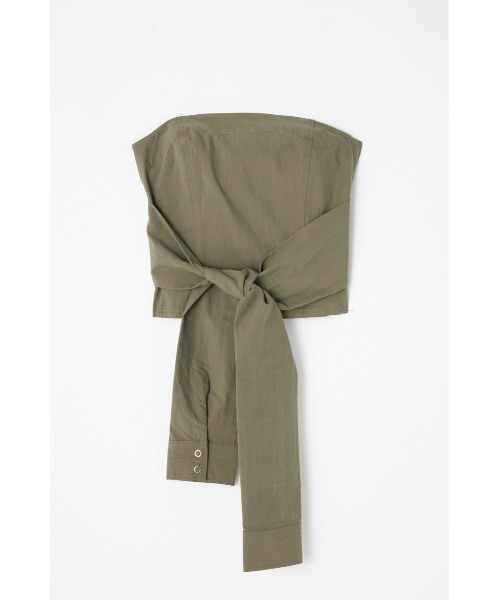 LAGUA GEM(ラグアジェム)の「SLEEVE DOCKING ベアトップ(その他トップス・レディース・アイボリー/カーキ/グレー・SMALL/MEDIUM)」の14枚目の写真