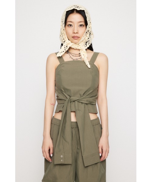 LAGUA GEM(ラグアジェム)の「SLEEVE DOCKING ベアトップ(その他トップス・レディース・アイボリー/カーキ/グレー・SMALL/MEDIUM)」の9枚目の写真