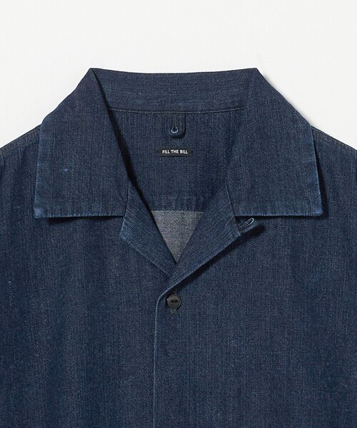 FILL THE BILL（フィルザビル）の「【別注】＜FILL THE BILL＞ ショートスリーブ デニムシャツ（シャツ/ブラウス・メンズ・ネイビー/コバルトブルー・1/2）」の4枚目の写真