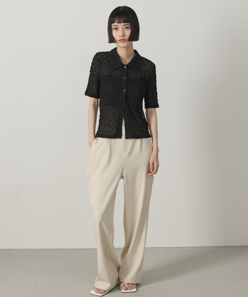 AIC.(エーアイシー)の「レースポロトップス(ポロシャツ・レディース・ブラック/ホワイト・FREE)」の10枚目の写真