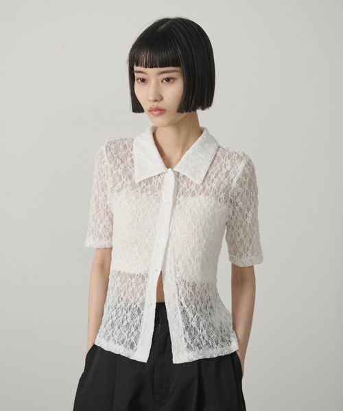 AIC.(エーアイシー)の「レースポロトップス(ポロシャツ・レディース・ブラック/ホワイト・FREE)」の17枚目の写真