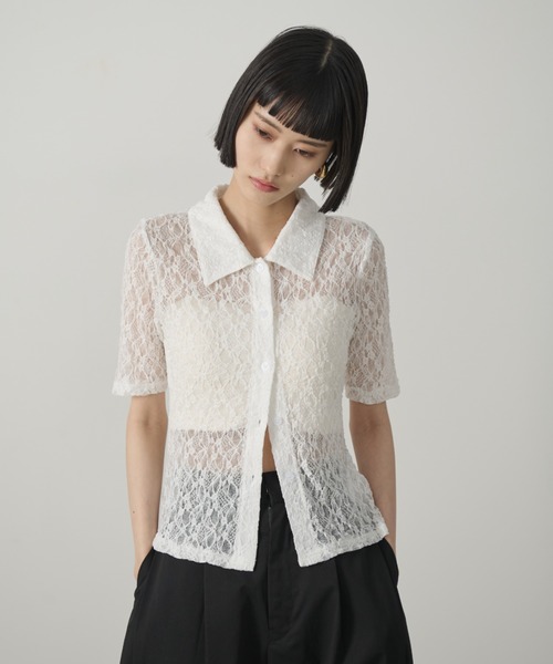 AIC.(エーアイシー)の「レースポロトップス(ポロシャツ・レディース・ブラック/ホワイト・FREE)」の19枚目の写真