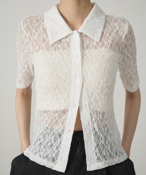 AIC.(エーアイシー)の「レースポロトップス(ポロシャツ・レディース・ブラック/ホワイト・FREE)」の16枚目の写真