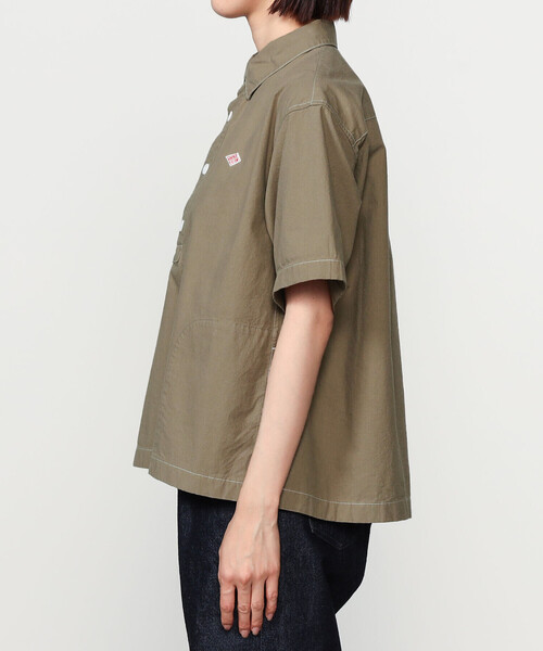 DANTON | コットンホースクロス 半袖ワークシャツ WOMEN（シャツ