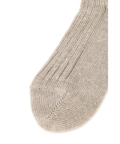 MARGARET HOWELL（マーガレットハウエル）の「LINEN RIB SOCKS（ソックス/靴下・レディース・ブラウン系その他2/ベージュ系その他2/ブラック・FREE）」の6枚目の写真