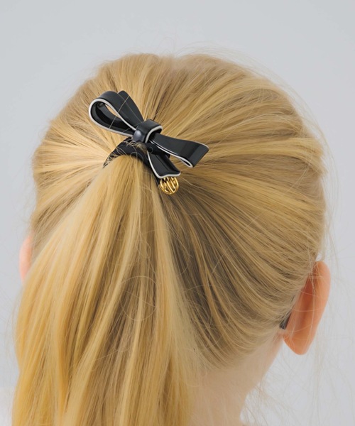 muku（ムク）の「HAIR TIE/RIBBON（ヘアゴム・キッズ・ブラック/アイボリー・FREE）」の5枚目の写真