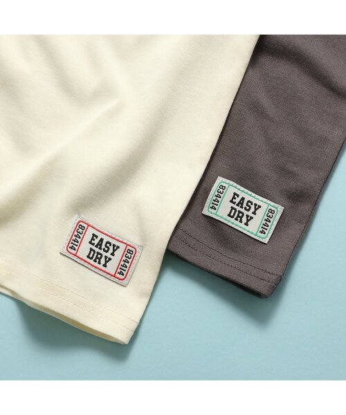BREEZE（ブリーズ）の「【EASYドライ】ラグランTシャツ_ジュニア対応（Tシャツ/カットソー・キッズ・レインボー/チャコール・80/90/100/110/120/130/140）」の7枚目の写真