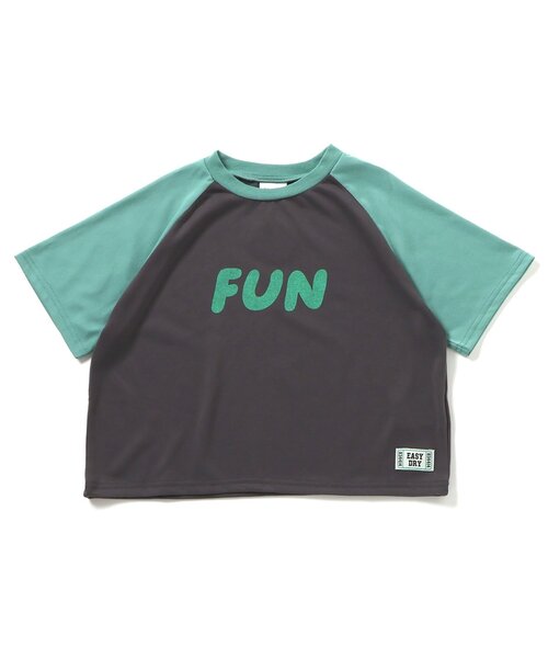 BREEZE（ブリーズ）の「【EASYドライ】ラグランTシャツ_ジュニア対応（Tシャツ/カットソー・キッズ・レインボー/チャコール・80/90/100/110/120/130/140）」の9枚目の写真