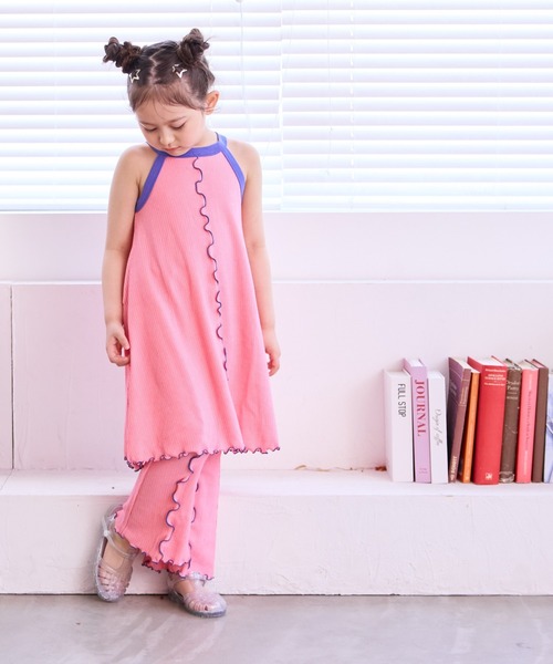 MARKEY'S（マーキーズ）の「メローフレアーパンツ（その他パンツ・キッズ・ブラック/ピンク/ライトグリーン/ライトブルー・100/140/130/120/110/90/150）」の4枚目の写真