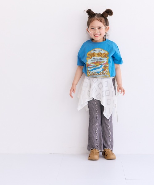 MARKEY'S（マーキーズ）の「メローフレアーパンツ（その他パンツ・キッズ・ブラック/ピンク/ライトグリーン/ライトブルー・100/140/130/120/110/90/150）」の2枚目の写真