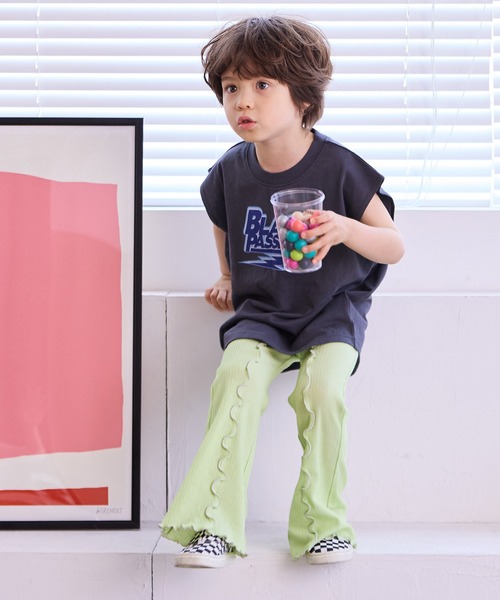 MARKEY'S（マーキーズ）の「メローフレアーパンツ（その他パンツ・キッズ・ブラック/ピンク/ライトグリーン/ライトブルー・100/140/130/120/110/90/150）」の14枚目の写真