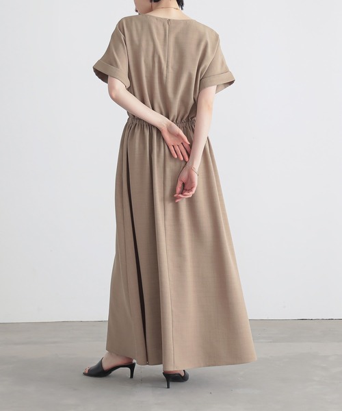 for/c（フォーシー）の「[低身長/高身長向けサイズ有]リネンライクワンピース【サスティナブル】（ワンピース・レディース・スミクロ/ライトブラウン/ブラウン・M/TM/PM/L/PL）」の7枚目の写真