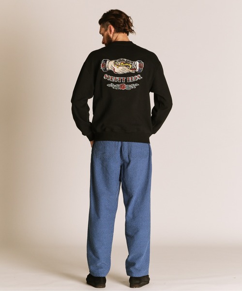 schott（ショット）の「Schott/ショット/SHAKE HAND SNAKE CREW SWEAT/シェイクハンド スネーク クルースウェット（スウェット・メンズ・ブラック/グレー/ネイビー・M/L/XL/2XL）」の8枚目の写真