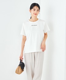 【コットン100%】コンパクト刺繍ロゴTシャツ