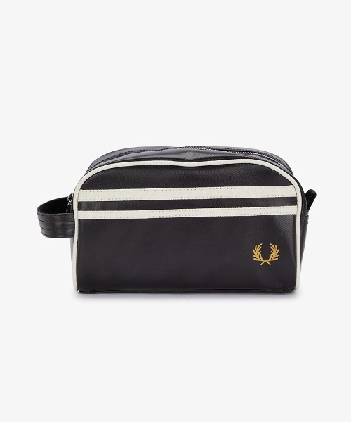 FRED PERRY(フレッドペリー)の「Coated Polyester Wash Bag/コーティングポリエステルウォッシュバッグ(ボディバッグ/ウエストポーチ・メンズ・ブラック・ONE SIZE)」の1枚目の写真