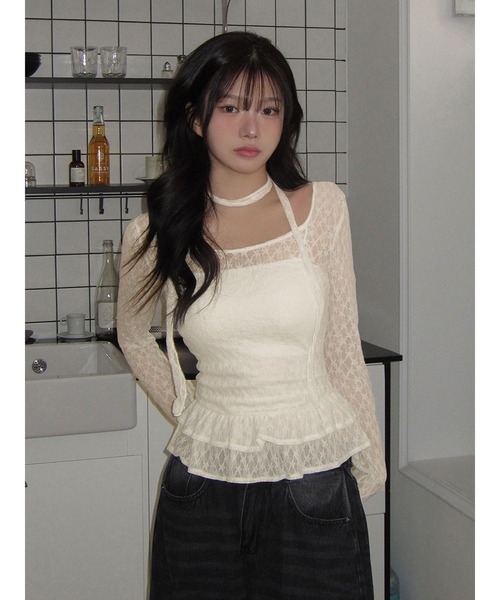 ARCHIVER（アーカイバ）の「【Lp】ストールセットレースフリルブラウス（シャツ/ブラウス・レディース・アイボリー/ホワイト・SMALL/MEDIUM/LARGE）」の5枚目の写真