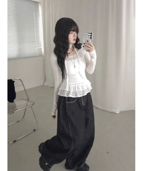 ARCHIVER（アーカイバ）の「【Lp】ストールセットレースフリルブラウス（シャツ/ブラウス・レディース・アイボリー/ホワイト・SMALL/MEDIUM/LARGE）」の14枚目の写真