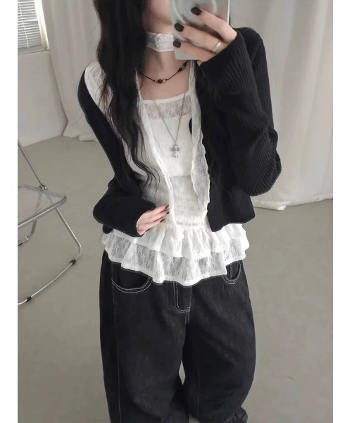 ARCHIVER（アーカイバ）の「【Lp】ストールセットレースフリルブラウス（シャツ/ブラウス・レディース・アイボリー/ホワイト・SMALL/MEDIUM/LARGE）」の15枚目の写真