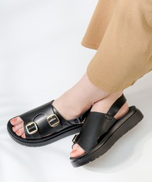 AAA+ | AAA+/ 軽量厚底 ダブルモンク コンフォート ストラップサンダル(3719)(サンダル)