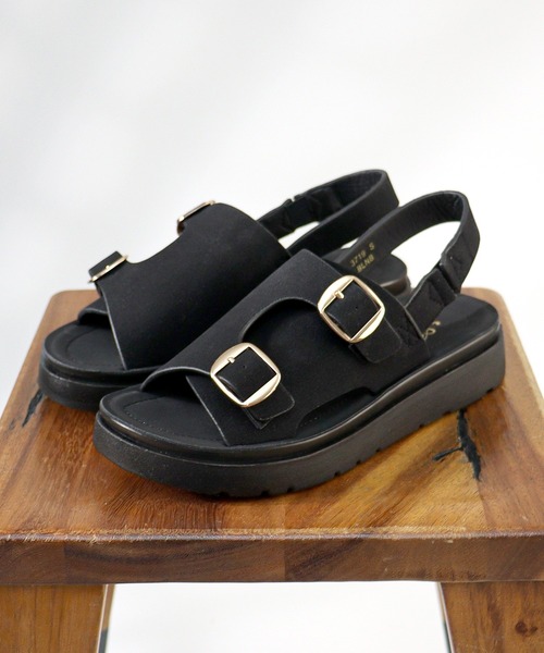 AAA+（サンエープラス）の「AAA+/ 軽量厚底 ダブルモンク コンフォート ストラップサンダル(3719)（サンダル・レディース・ブラック/ブラック系その他・S/M/L）」の12枚目の写真