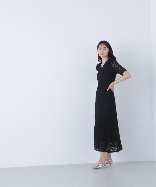 NATURAL BEAUTY BASIC(ナチュラルビューティーベーシック)の「◇スキッパーシュリンクレースワンピース(ワンピース・レディース・ブラック/オフホワイト・MEDIUM/P/S)」の20枚目の写真