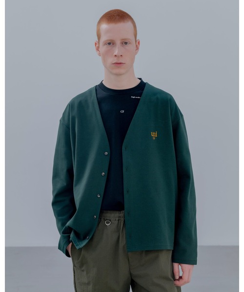 uniform experiment(ユニフォームエクスペリメント)の「MILANO PONTE CARDIGAN(カーディガン/ボレロ・メンズ・グレー/ブラック/グリーン・4/3/2/1/5)」の6枚目の写真