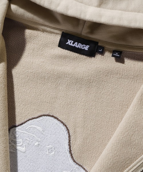 XLARGE(エクストララージ)の「【販売終了】SLANTED OG ZIP HOODED SWEATSHIRT(パーカー・メンズ・ブラック/オリーブ/ベージュ/アッシュ・S/M/L/XL/XXL)」の13枚目の写真