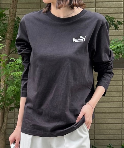 tシャツ 「PUMA」ESS NO.1 ロゴLS Tシャツ レディース メンズ PUMA】ESS NO.1 ロゴLS Tシャツ（Tシャツ/カットソー）｜PUMA