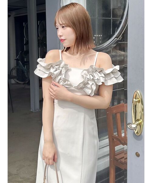 dazzlin ワンピース 美品 SALE】 dazzlin ビックカラードッキングベアワンピース