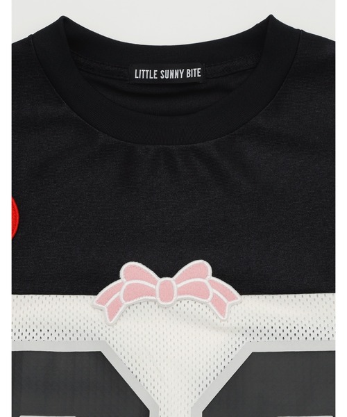 Little sunny bite(リトルサニーバイト)の「《little sunny bite》sporty mesh big tee(Tシャツ/カットソー・レディース・ホワイト/ブラック/ピンク・SMALL/MEDIUM)」の5枚目の写真