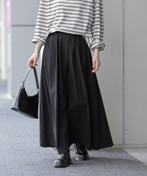 【25AW】新作リバーシブルコットン＆Re-Nylonスカート◆プラダ◆ ダークブラウン リバーシブルコットンジャージーx Re-Nylon