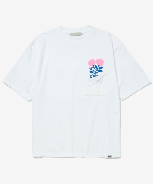 rehacer(レアセル)の「rehacer : BloomPocket Relax Fit T-Shirt / ブルームポケット リラックスフィット Tシャツ(Tシャツ/カットソー・メンズ・ホワイト/ブラック・SMALL/MEDIUM/LARGE/X-LARGE)」の9枚目の写真