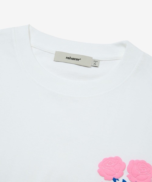 rehacer(レアセル)の「rehacer : BloomPocket Relax Fit T-Shirt / ブルームポケット リラックスフィット Tシャツ(Tシャツ/カットソー・メンズ・ホワイト/ブラック・SMALL/MEDIUM/LARGE/X-LARGE)」の7枚目の写真