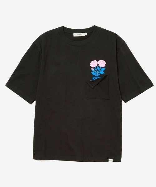 rehacer(レアセル)の「rehacer : BloomPocket Relax Fit T-Shirt / ブルームポケット リラックスフィット Tシャツ(Tシャツ/カットソー・メンズ・ホワイト/ブラック・SMALL/MEDIUM/LARGE/X-LARGE)」の4枚目の写真