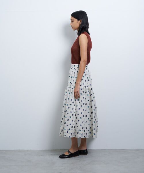 LANVIN en Bleu（ランバンオンブルー）の「ｆｌｅｕｒｅｔｔｅシャガードスカート（スカート・レディース・オフホワイト/ブラック・36/38/40）」の4枚目の写真