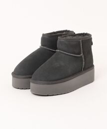 EMU Australia（エミューオーストラリア）の「【EMU（エミュ）】ムートンブーツ　ショート丈 ミニ丈 ショートブーツ　厚底（ブーツ）」