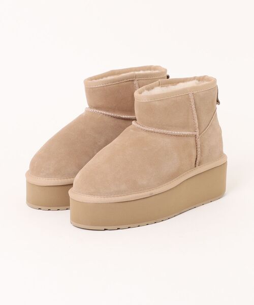 EMU Australia（エミューオーストラリア）の「【EMU（エミュ）】ムートンブーツ　ショート丈 ミニ丈 ショートブーツ　厚底（ブーツ・レディース・ブラック/ライトブラウン/ブラウン/チャコールグレー・6/8/5/7）」の4枚目の写真