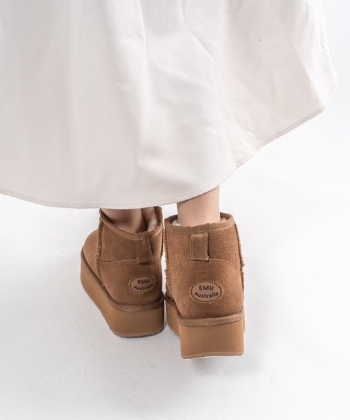 EMU Australia（エミューオーストラリア）の「【EMU（エミュ）】ムートンブーツ　ショート丈 ミニ丈 ショートブーツ　厚底（ブーツ・レディース・ブラック/ライトブラウン/ブラウン/チャコールグレー・6/8/5/7）」の21枚目の写真