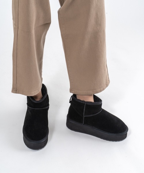 EMU Australia（エミューオーストラリア）の「【EMU（エミュ）】ムートンブーツ　ショート丈 ミニ丈 ショートブーツ　厚底（ブーツ・レディース・ブラック/ライトブラウン/ブラウン/チャコールグレー・6/8/5/7）」の7枚目の写真