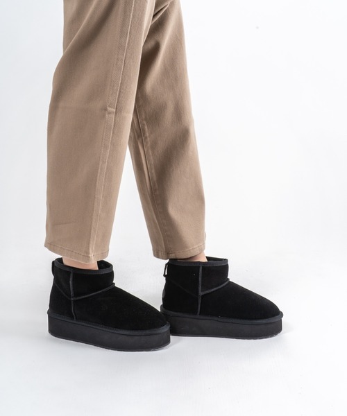 EMU Australia（エミューオーストラリア）の「【EMU（エミュ）】ムートンブーツ　ショート丈 ミニ丈 ショートブーツ　厚底（ブーツ・レディース・ブラック/ライトブラウン/ブラウン/チャコールグレー・6/8/5/7）」の8枚目の写真