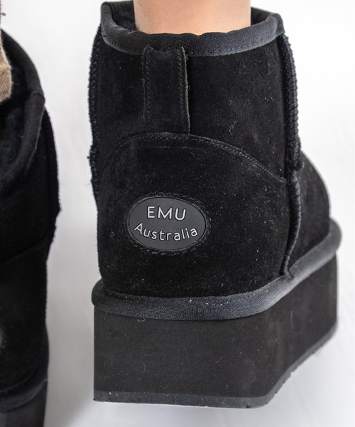 EMU Australia（エミューオーストラリア）の「【EMU（エミュ）】ムートンブーツ　ショート丈 ミニ丈 ショートブーツ　厚底（ブーツ・レディース・ブラック/ライトブラウン/ブラウン/チャコールグレー・6/8/5/7）」の10枚目の写真