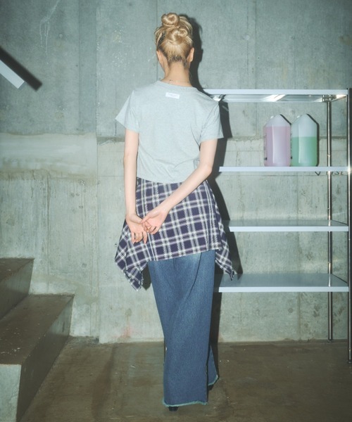 wrapped check shirt skirt / チェックシャツスカート（スカート
