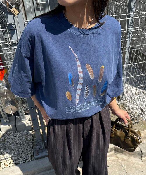 CIAOPANIC(チャオパニック)の「【BIRDMANIA/バードマニア】野鳥コレクションTシャツ(Tシャツ/カットソー・レディース・ホワイト/ネイビー/ピンク/ホワイト系その他/ダークブルー/ピンク系その他/ホワイト系その他2/ホワイト系その他3/ピンク系その他2/ピンク系その他3・FREE)」の19枚目の写真